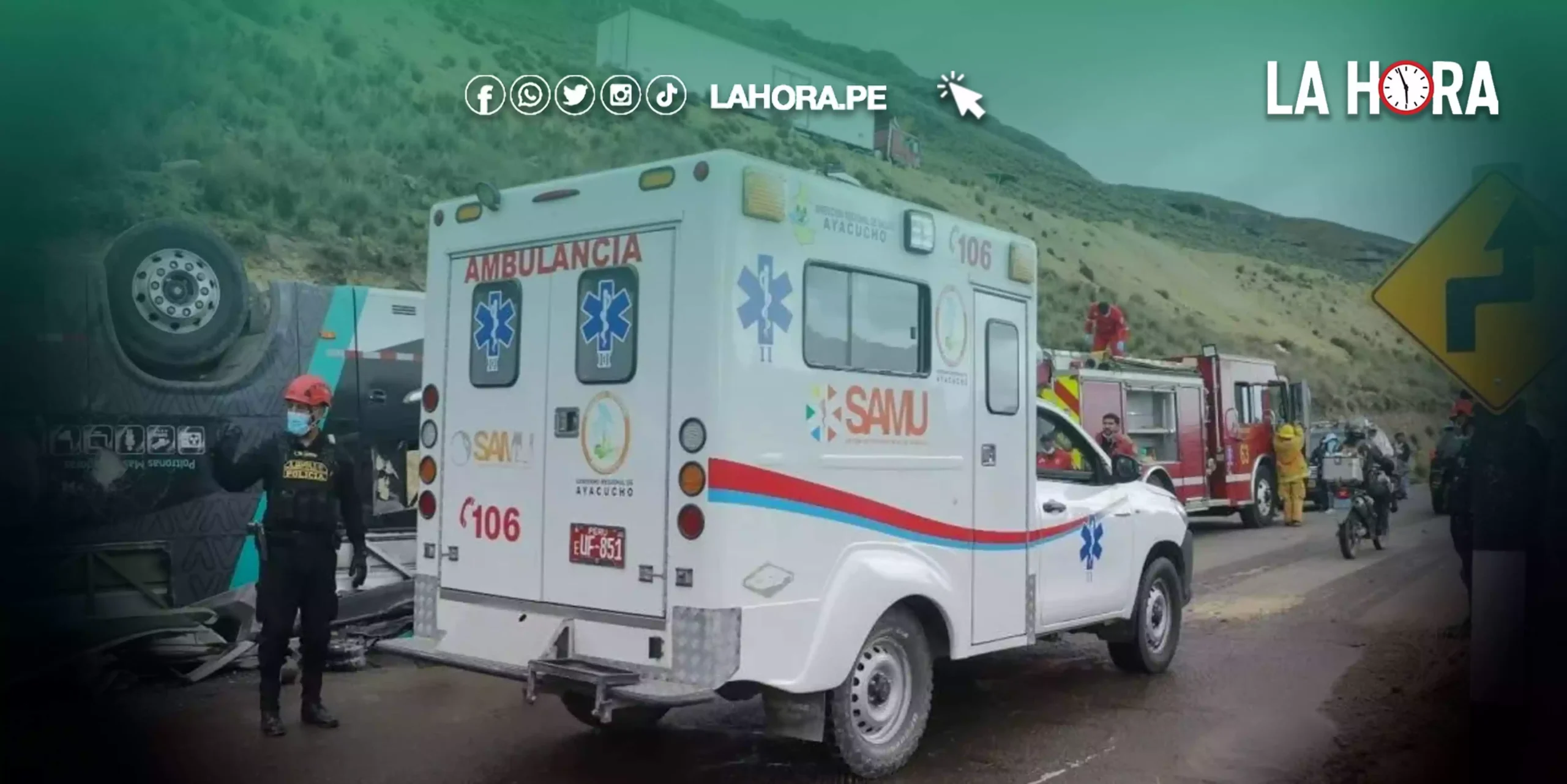 Despiste de bus en Ayacucho: 9 pasajeros son dados de alta tras trágico accidente