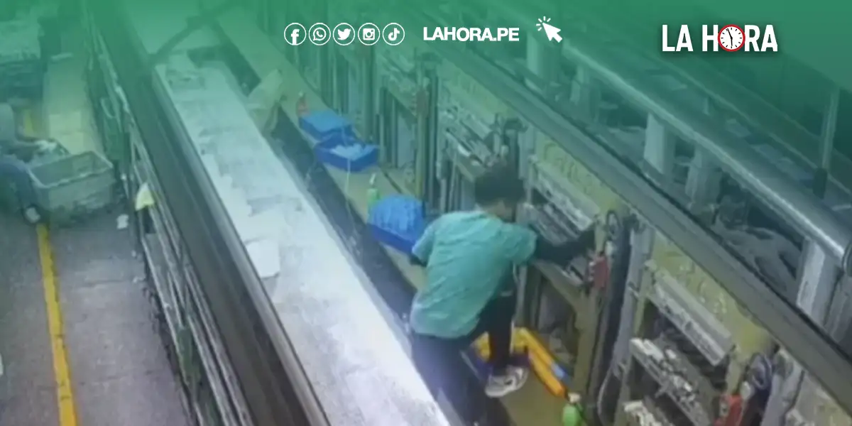 China: Trabajador queda atrapado en máquina de una fábrica 