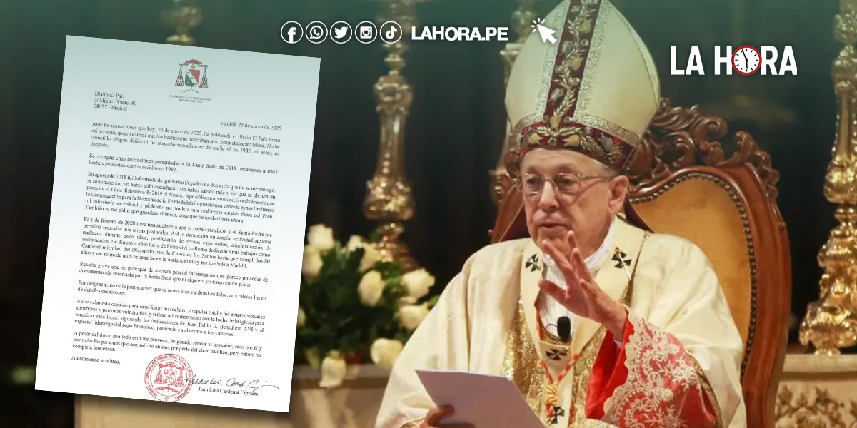 Excardenal Juan Luis Cipriani fue separado por el Papa en 2019 por acusaciones de pederastia: "Los hechos son falsos", responde