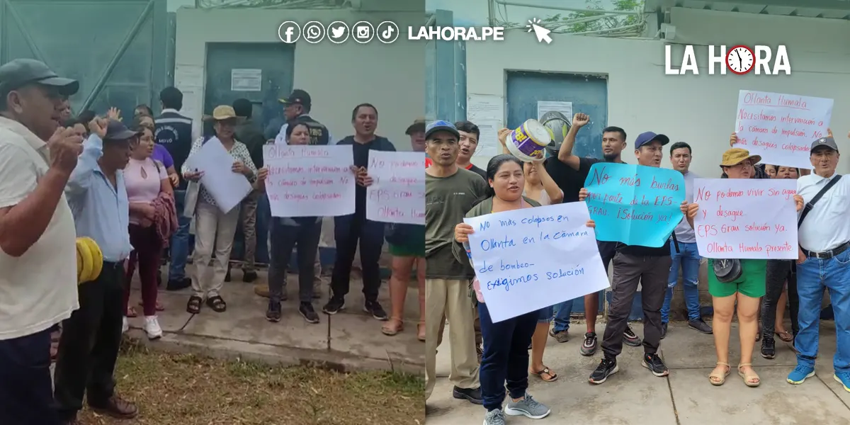 Piura: Vecinos de sector Ollanta Humala protestan frente a EPS Grau exigiendo agua y solución a colapsos de desagües