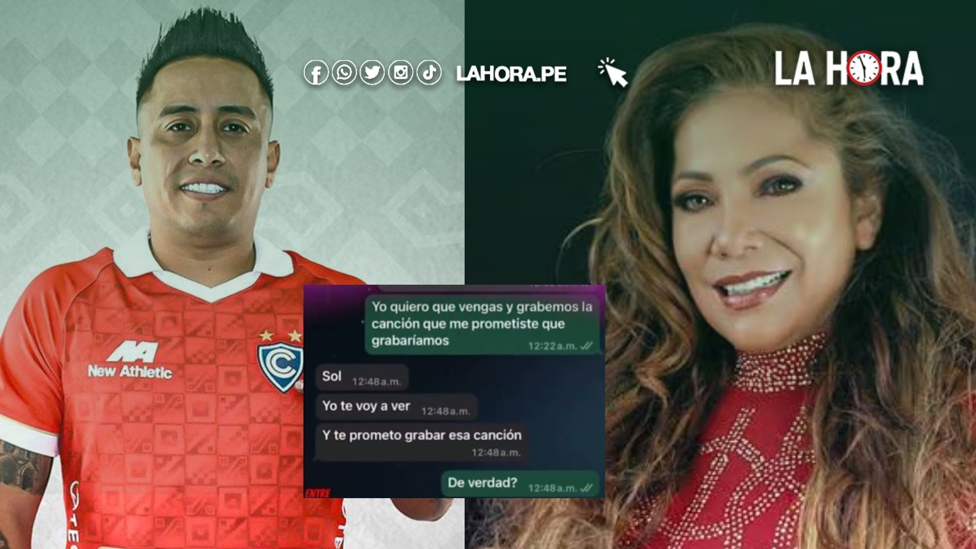 Chats de Christian Cueva y Marisol: ¿Qué se escribían el futbolista y la cantante?