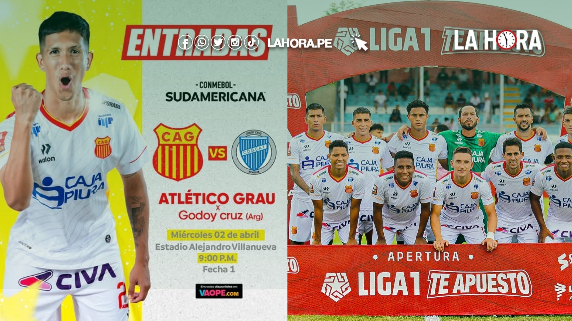 Entradas Atlético Grau vs Godoy Cruz Copa Sudamericana 2025: Precios y LINK de compra online