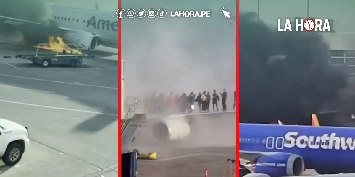 EE. UU.: avión de American Airlines se incendia tras aterrizaje de emergencia en Denver